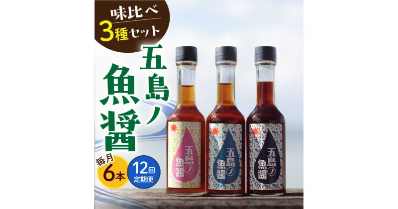 【ふるさと納税】【全12回定期便】 五島ノ 魚醤 60ml 3種×2本 （青魚・白身魚・イカ） 6本セット 《factory333》 [DAS011] 長崎 五島列島 小値賀 国産 魚醤 調味料 旨味 醤油 タレ 出汁 ダシ セット 常温 定期便 193000 193000円