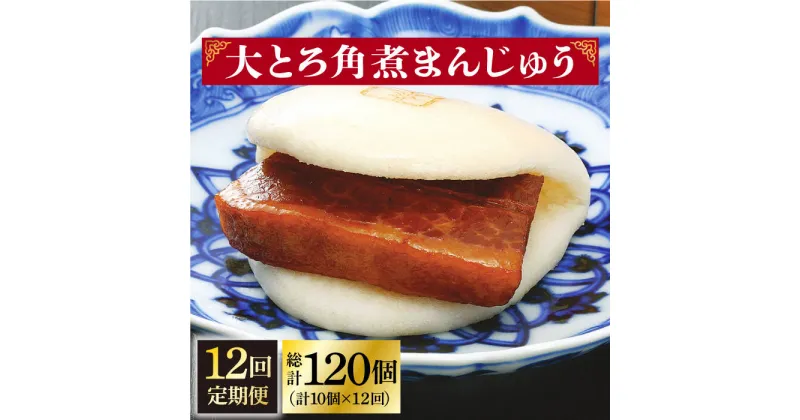 【ふるさと納税】【全12回定期便】 長崎 大とろ角煮まんじゅう 10個 ＜岩崎本舗＞ [DBG045] 角煮まん 角煮 豚角煮 簡単 惣菜 冷凍 おやつ 中華