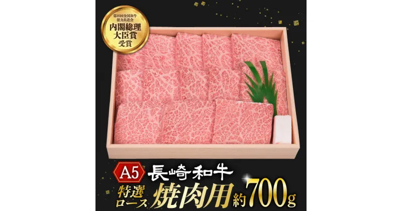 【ふるさと納税】特選ロース 焼肉 極厚 長崎和牛 A5ランク 700g《小値賀町》【株式会社 OGAWA】 [DBJ003] 肉 お肉 和牛 黒毛和牛 A5 ロース 肉厚 焼き肉 焼肉用 贅沢