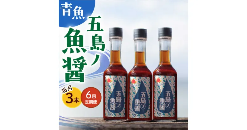 【ふるさと納税】【全6回定期便】【1本ずつ丁寧に手づくり】五島ノ魚醤 60ml (青魚) 計3本セット＜factory333＞[DAS034]