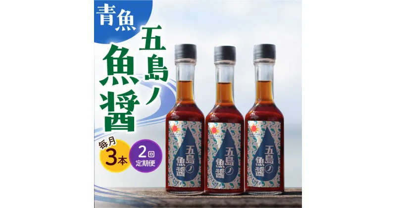 【ふるさと納税】【全2回定期便】【1本ずつ丁寧に手づくり】五島ノ魚醤 60ml (青魚) 計3本セット＜factory333＞[DAS032]