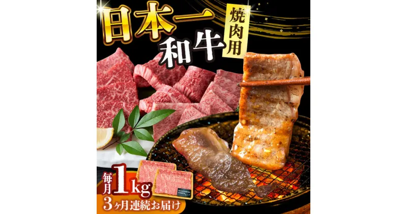 【ふるさと納税】【全3回定期便】【A4〜A5】長崎和牛焼肉用　1kg（500g×2p）【株式会社 MEAT PLUS】[DBS038]