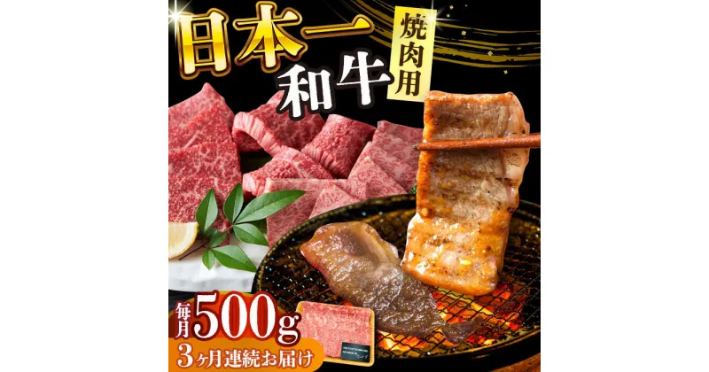 【ふるさと納税】【全3回定期便】【A4〜A5】長崎和牛焼肉用　500g【株式会社 MEAT PLUS】[DBS034]