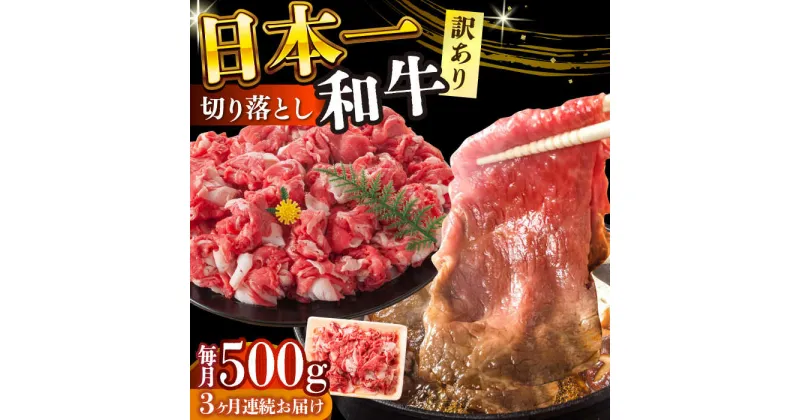 【ふるさと納税】【全3回定期便】【訳あり】【A4〜A5】長崎和牛焼肉切り落とし(肩ロース・バラ）　500g【株式会社 MEAT PLUS】[DBS042]