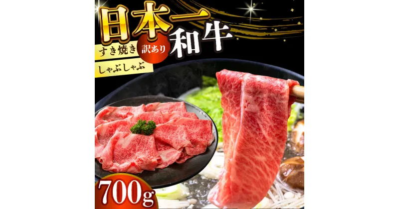 【ふるさと納税】【訳あり】【A4〜A5】長崎和牛しゃぶしゃぶすき焼き用（肩ロース肉・肩バラ肉・モモ肉）700g【株式会社 MEAT PLUS】[DBS012]