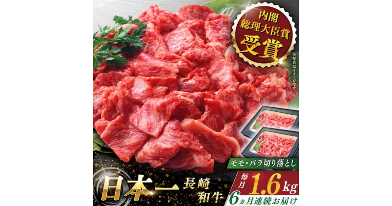 【ふるさと納税】【全6回定期便】 長崎和牛 切り落とし 総計9.6kg （約1.6kg×6回）【ながさき西海農業協同組合】 [QAK036] 肉 和牛 牛肉 人気 しゃぶしゃぶ すき焼き 焼肉 焼き肉 BBQ バーベキュー 霜降り さざちょう おすすめ 22万8千円 228000円