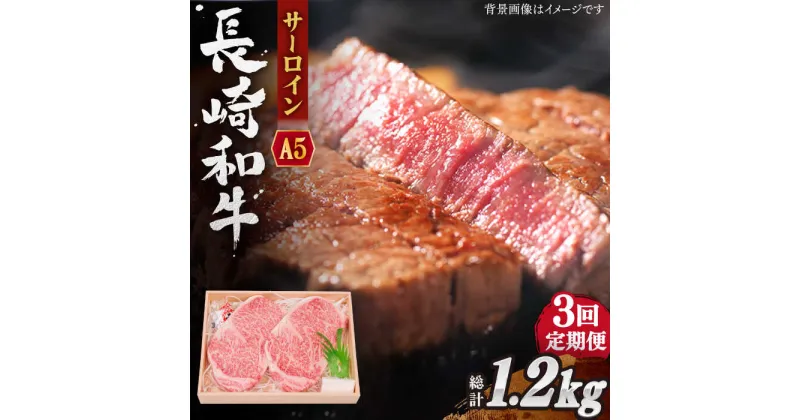 【ふるさと納税】【全3回定期便】長崎和牛 サーロイン ステーキ 総計1.2kg (400g/回)【株式会社 OGAWA】[QBI009] 牛肉 国産 和牛 サーロインステーキ 焼き肉 BBQ バーベキュー ギフト 贈り物 誕生日 クリスマス おせち さざちょう おすすめ 高級 7万6千円 76000円 送料無料