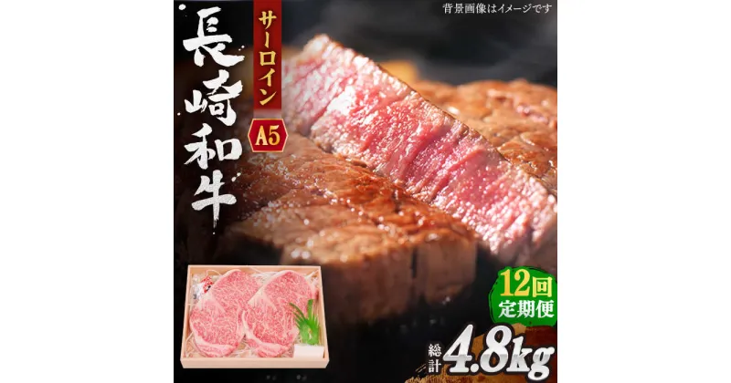 【ふるさと納税】【全12回定期便】長崎和牛 サーロイン ステーキ 総計4.8kg (400g/回)【株式会社 OGAWA】[QBI011] 牛肉 国産 和牛 サーロインステーキ 焼き肉 BBQ バーベキュー クリスマス おせち 誕生日 ギフト 贈り物 30万1千円 301000円