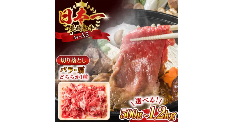 【ふるさと納税】【A4～A5】長崎和牛切り落とし　(500g or 1kg or 1.2kg)【株式会社 MEAT PLUS】[QBS005] 牛肉 肉 切り落とし a4 a5 長崎和牛 おすすめ 小分け 小分けパック 8,000円 11,000円 12,000円