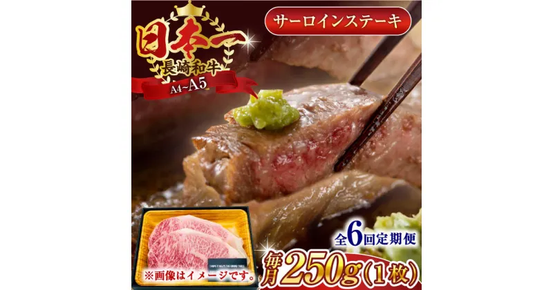 【ふるさと納税】【全6回定期便】【A4～A5】長崎和牛サーロインステーキ　250g（250g×1枚）【株式会社 MEAT PLUS】[QBS070]