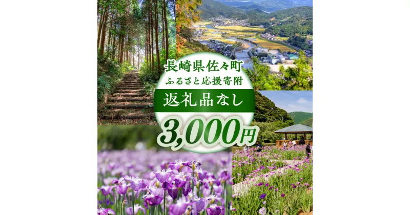 【ふるさと納税】【返礼品なし】長崎県佐々町 ふるさと応援寄附金（3,000円分）[QBT003]