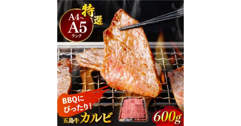 【ふるさと納税】【幻の和牛！とろける肉汁がたまらない…！】 五島牛 特選 カルビ 600g 3人前 小分け 国産 和牛 肉 にく 牛肉 牛 和牛 カルビ 五島牛 A4 A5 すき焼き しゃぶしゃぶ 焼肉 カレー 牛丼 高級 長崎和牛 【カミティバリュー】 [RBP014]