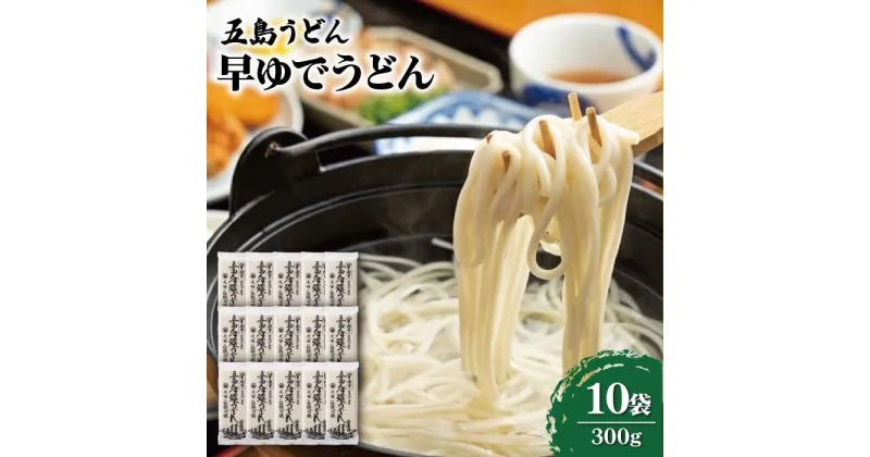 【ふるさと納税】【早い茹で上がりが嬉しい♪】早ゆでうどん 300g×10袋 五島うどん うどん 乾麺 麺 保存食 業務用 大容量 五島うどん うどん 早ゆで 麺類 麺のみ コシ 名物 小分け プレゼント 備蓄 五島 新上五島町 人気 【中本製麺】 [RAO014]