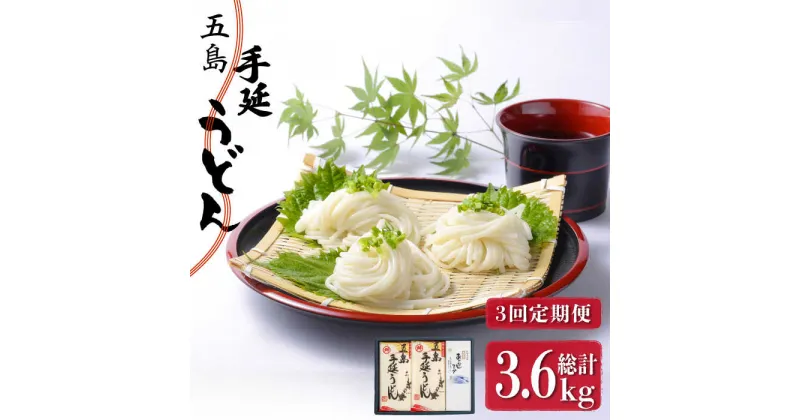 【ふるさと納税】【全3回定期便】五島手延うどん 240g×5袋 あごだしスープ付 / 五島うどん 新上五島町【マルマス】 [RAX020]