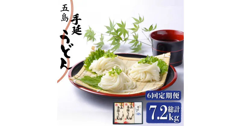 【ふるさと納税】【全6回定期便】五島手延うどん 240g×5袋 あごだしスープ付 / 五島うどん 新上五島町【マルマス】 [RAX021]