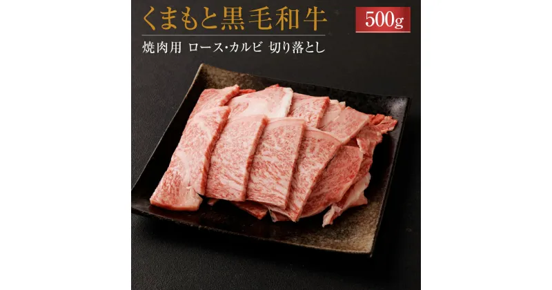 【ふるさと納税】 くまもと黒毛和牛 焼肉用 ロース カルビ 切り落とし 500g 黒毛和牛 スライス肉 牛肉 お肉 和牛 焼き肉 焼肉 A4〜A5 冷凍 熊本県 九州産 国産 送料無料