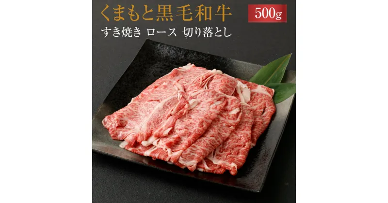 【ふるさと納税】 くまもと黒毛和牛 すき焼き ロース 切り落とし 500g 黒毛和牛 スライス肉 牛肉 お肉 和牛 すきやき A5 冷凍 熊本県 九州産 国産 送料無料