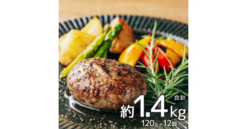 【ふるさと納税】 七宝あか牛ハンバーグ ハンバーグ 七宝 七宝柄 未経産 あか牛 牛肉 惣菜 セット 合計約1.4kg 120g×12個 熊本県 熊本 くまもと 送料無料