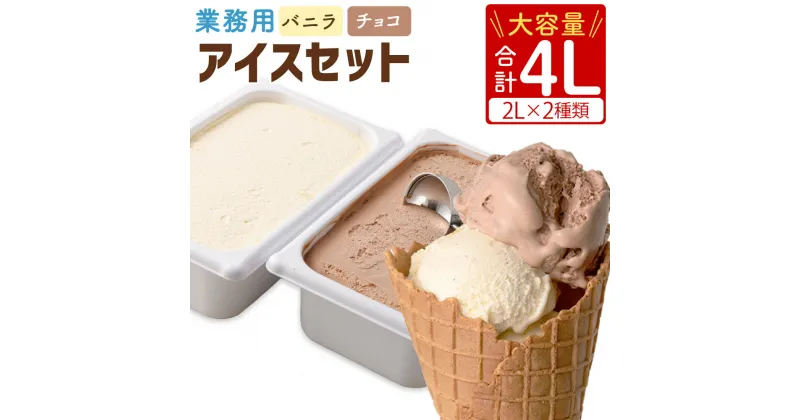 【ふるさと納税】 業務用 2Lアイス セット 合計4L 2L×2種類 バニラ チョコ 大容量 アイス アイスクリーム アイスミルク セット バニラアイス チョコアイス スイーツ おやつ 乳製品 熊本県製造 九州産 国産 冷凍 送料無料