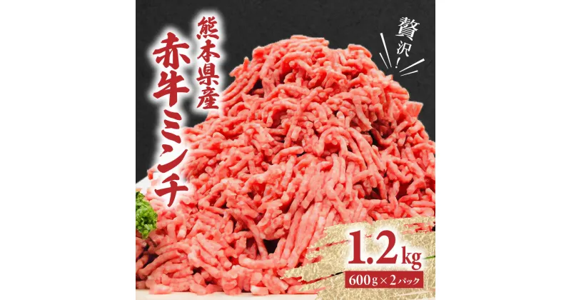 【ふるさと納税】贅沢！ 熊本県産 あか牛 100% ミンチ 合計1.2kg 600g×2パック あか牛 冷凍 牛肉 国産牛 お肉 ひき肉 挽き肉 送料無料