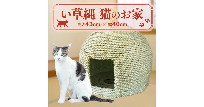 【ふるさと納税】い草縄 猫のお家 43cm×40cm キャットハウス 猫 ねこ ネコ 猫用 いぐさ い草 イグサ 藺草 雑貨 ペット ハウス おうち インテリア ギフト プレゼント 九州産 国産 送料無料