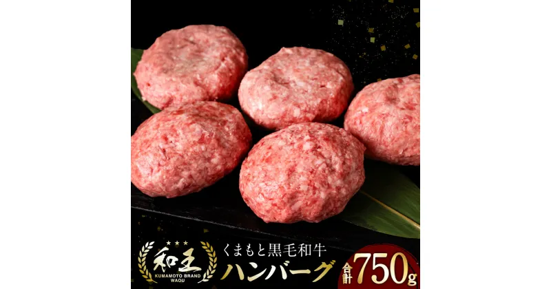 【ふるさと納税】くまもと黒毛和牛100％ 和王ハンバーグ 150g×5パック 合計750g 黒毛和牛 九州産 国産 熊本県産 牛肉 お肉 焼くだけ セット 惣菜 おかず お取り寄せ グルメ 冷凍 送料無料