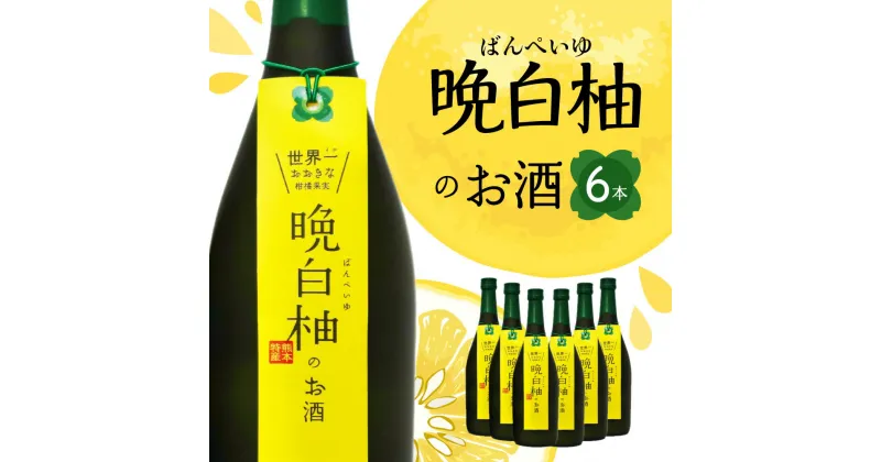 【ふるさと納税】晩白柚のお酒 6本 セット 720ml×6本 晩白柚 リキュール お酒 フルーツ風味 焼酎 果汁 蒸留酒 柑橘類 バンペイユ 甘味料不使用 瓶 国産 熊本県 九州 送料無料