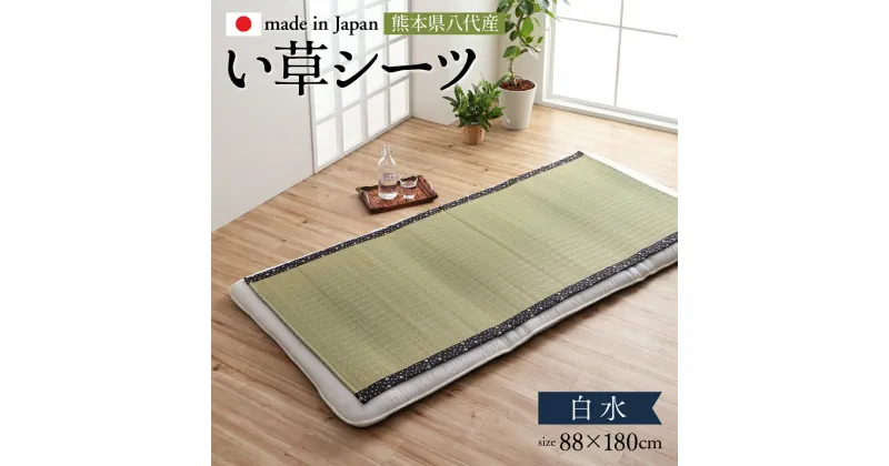 【ふるさと納税】い草 ネゴザ 88×180cm 白水 BL 寝茣蓙 寝ござ 寝具 シーツ い草シーツ シングル ラグ 夏用 夏 和風 和 八代市産 国産 日本製 送料無料