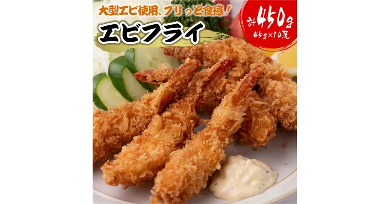 【ふるさと納税】 エビフライ 45g×10尾 合計450g 大型 えび エビ 海老 揚げ物 惣菜 冷凍 熊本県産 八代産 送料無料