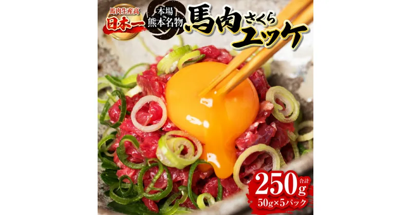 【ふるさと納税】 馬肉さくらユッケ 合計250g 約50g×5パック 馬ユッケ 馬刺し 冷凍 新鮮 送料無料