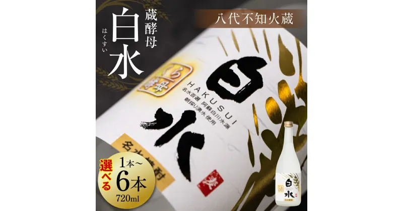 【ふるさと納税】 【選べる本数】 八代不知火蔵 白水 蔵酵母 720ml 1～6本 瓶 酒 焼酎 アルコール 送料無料