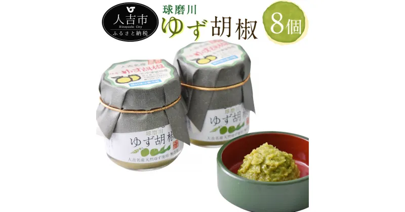 【ふるさと納税】絶品！人吉球磨の球磨川ゆず胡椒 40g×8個 無添加 天然柚子 青ゆず 調味料 こしょう 柚子 九州 熊本 送料無料