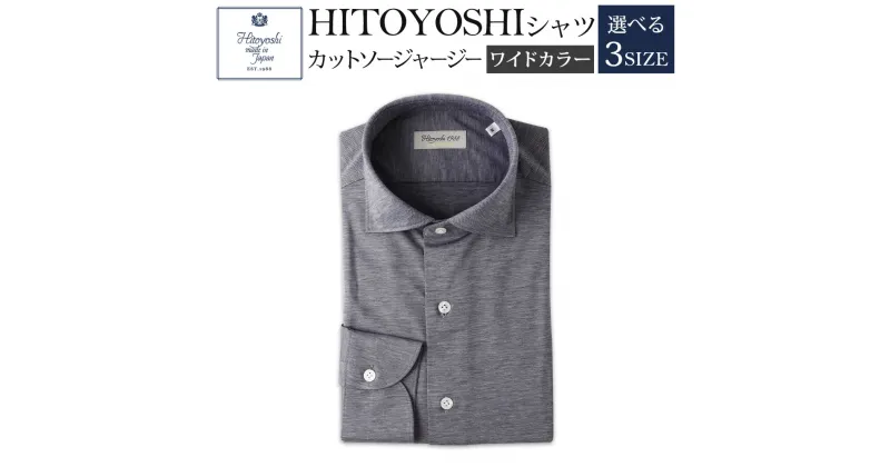 【ふるさと納税】HITOYOSHIシャツ カットソージャージー ベージュ ワイドカラー 紳士用 M/L/LL 選べるサイズ シャツ 人吉シャツ ワイドカラーシャツ メンズ ファッション 送料無料