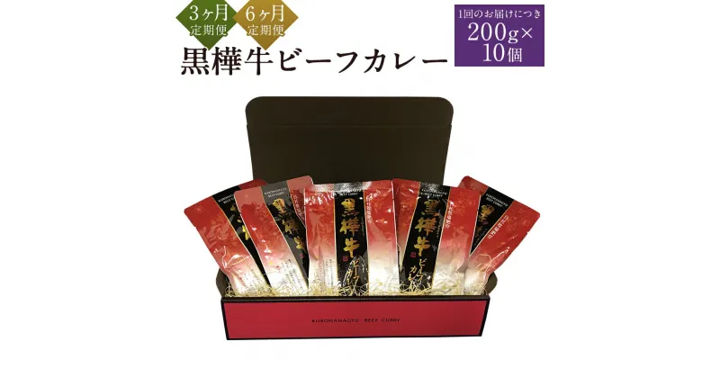 【ふるさと納税】【定期便】黒樺牛ビーフカレー 200g×10個 3ヶ月定期便/6ヶ月定期便 カレー ビーフカレー 黒樺牛 くろはなぎゅう レトルトカレー レトルト食品 レトルト セット 送料無料