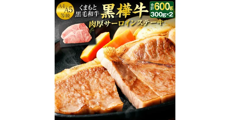 【ふるさと納税】くまもと黒毛和牛 黒樺牛 A4〜A5等級 肉厚サーロインステーキ 300g×2枚 合計600g 牛肉 ステーキ 和牛 牛 お肉 黒毛和牛 国産 九州産 熊本県産 冷凍 送料無料