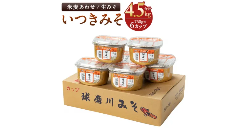 【ふるさと納税】ひとよしの百年蔵 いつきみそ「球磨川」セット 750g×6カップ 計4.5kg 米麦あわせ 生みそ 味噌 九州 小分け 贈り物 ギフト 送料無料