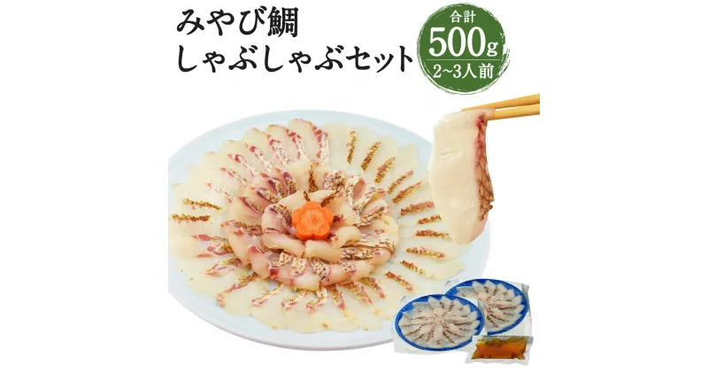 【ふるさと納税】活魚ほうらい みやび鯛しゃぶセット 250g×2パック 合計500g 2〜3人前 鯛しゃぶ しゃぶしゃぶ 海鮮 スープ付き 冷凍 熊本県産 九州産 国産 送料無料