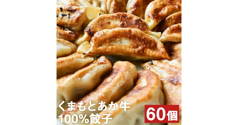 【ふるさと納税】くまもとあか牛100％ 餃子 合計60個 20個入り×3パック あか牛 赤牛 あかうし ぎょうざ おつまみ おかず 惣菜 冷凍 熊本県産牛肉 送料無料