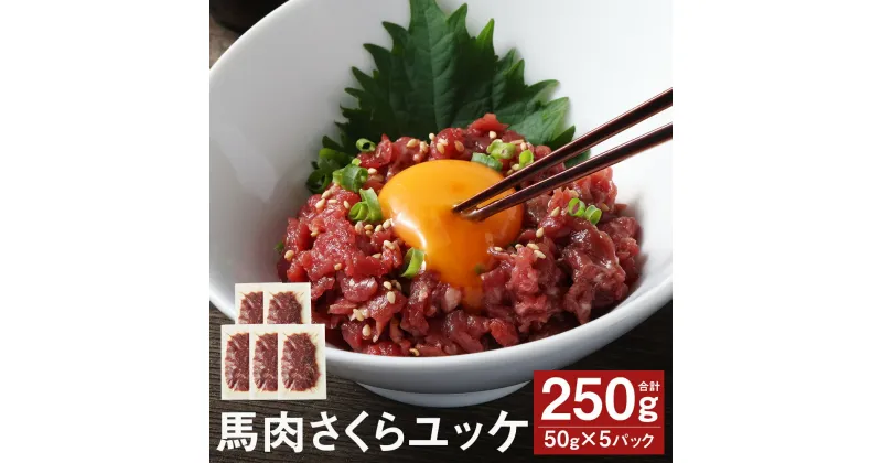 【ふるさと納税】馬肉さくらユッケ 合計250g 50g×5パック 馬刺し 赤身 お肉 馬肉 ユッケ 真空パック 小分け 五右衛門フーズ 冷凍 送料無料