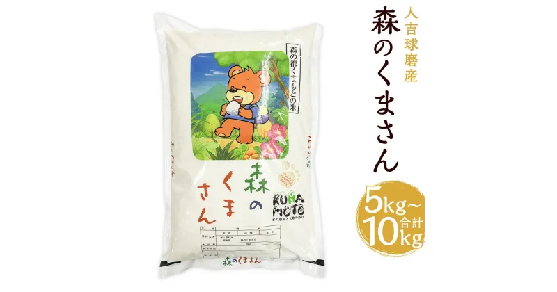 【ふるさと納税】令和6年産 人吉球磨産 森のくまさん 5kg/10kg 選べる内容量 精米 白米 お米 熊本県産 九州産 送料無料