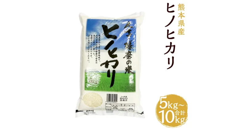 【ふるさと納税】令和6年産 ヒノヒカリ 5kg/10kg 選べる内容量 精米 白米 お米 熊本県産 九州産 送料無料