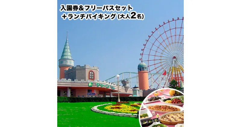 【ふるさと納税】 旅行 チケット 荒尾市 グリーンランド 入園券 ＆ フリーパス + ランチバイキングセット 大人2名《30日以内に出荷予定(土日祝除く)》チケット 入場券 入園券 遊園地 フリーパス グリーンランドリゾート株式会社 レターパック配送 対面受け取り