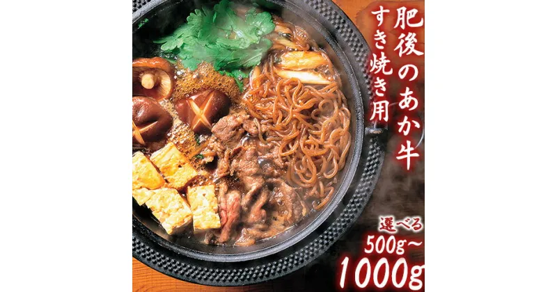 【ふるさと納税】肥後のあか牛 すき焼き用 500g 1000g アントレ 牛肉 あか牛 赤牛 あかうし《90日以内に出荷予定(土日祝除く)》