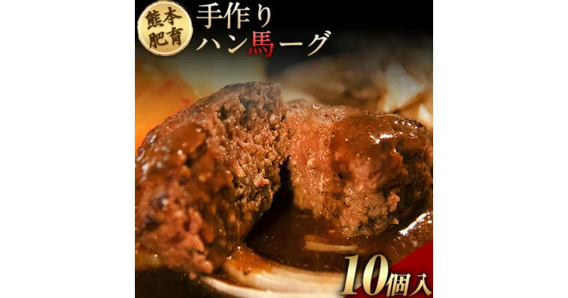 【ふるさと納税】手作りハン馬ーグ 100g×10個 馬肉100%配合！【熊本肥育】ハンバーグ たっぷり 冷凍 お中元 肉 お手軽 お取り寄せ《30日以内に出荷予定(土日祝除く)》