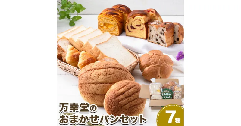 【ふるさと納税】 パン おまかせパンセット 7種 手土産 おすそ分け スイーツ パン ギフト 菓子パン メロンパン 万幸堂 《30日以内に出荷予定(土日祝除く)》ベーカリー おやつ 個包装 菓子パン 軽食 冷凍 熊本県 荒尾市