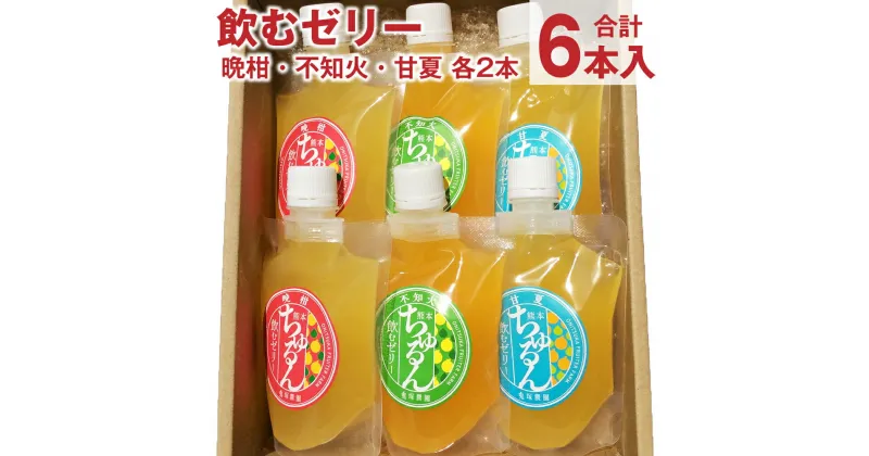 【ふるさと納税】飲むゼリー 晩柑 不知火 甘夏 6本入り セット ゼリー 果物 果実 果汁 フルーツ ビタミンC 熊本県産 水俣市産 送料無料