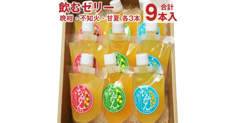 【ふるさと納税】飲むゼリー 晩柑 不知火 甘夏 9本入り セット ゼリー 果物 果実 果汁 フルーツ ビタミンC 熊本県産 水俣市産 送料無料