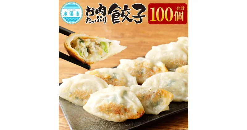 【ふるさと納税】お肉たっぷり 餃子 合計100個 (10個入×10パック) 合計約2kg 餃子のタレ付き 肉餃子 ギョウザ ギョーザ ぎょうざ 惣菜 おかず 中華 豚肉 真空パック 国産 冷凍 九州産 送料無料