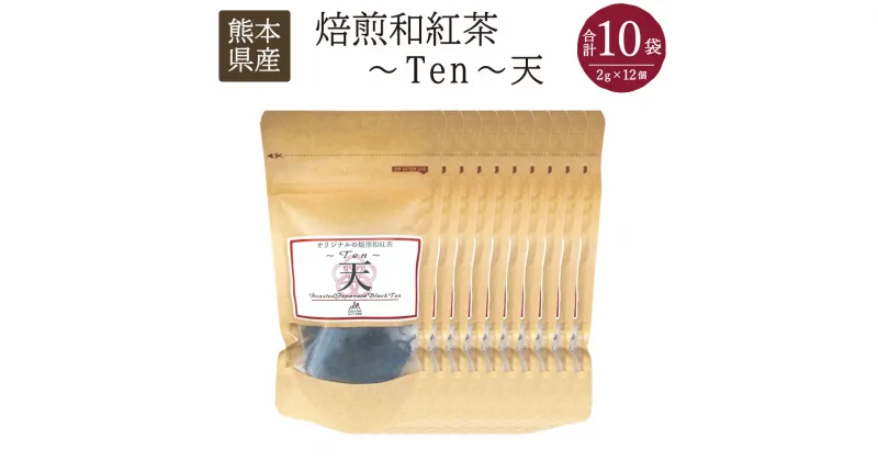 【ふるさと納税】焙煎和紅茶～Ten～天 合計10袋（2gx12個） 紅茶 和紅茶 お茶 ティー 茶葉 ティーバッグ 農薬・化学肥料不使用 熊本県産 水俣市産 九州 国産 送料無料