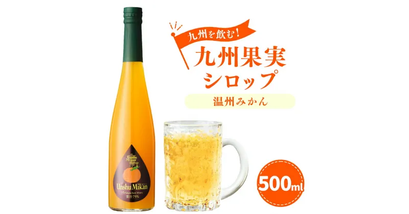 【ふるさと納税】九州を飲む！九州果実シロップ 温州みかん 500ml 1本 果実 シロップ ミカン オレンジ みかん 果汁 はちみつ ハチミツ 送料無料